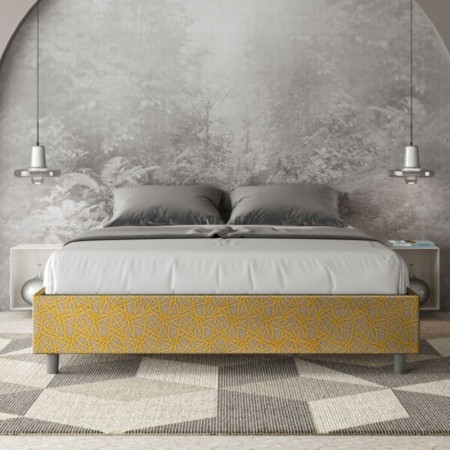 Letto Matrimoniale tessuto Azelia 160×190