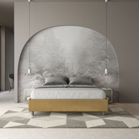 Letto Matrimoniale tessuto Azelia 160×190