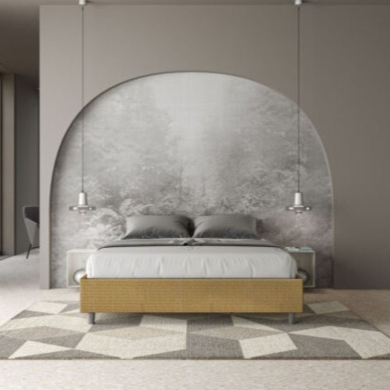 Letto Matrimoniale tessuto Azelia 160×190