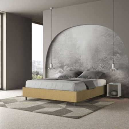 Letto Matrimoniale tessuto Azelia 160×190