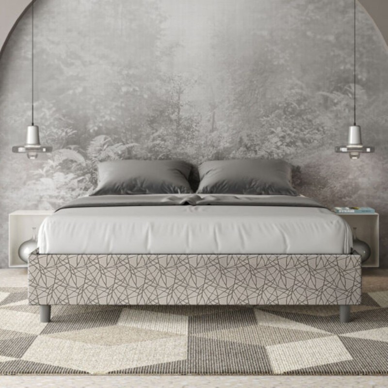 Letto Matrimoniale tessuto Azelia 160×190