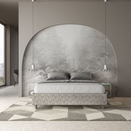 Letto Matrimoniale tessuto Azelia 160×190