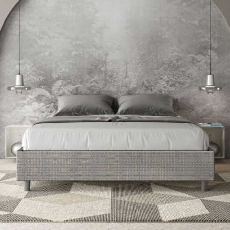 Letto Matrimoniale tessuto Azelia 160×190