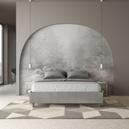 Letto Matrimoniale tessuto Azelia 160×190