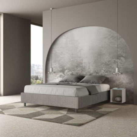 Letto Matrimoniale tessuto Azelia 160×190