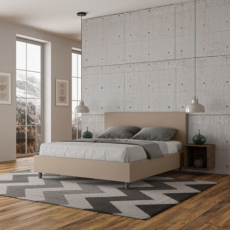 Letto Matrimoniale similpelle Adele 160x190 cm