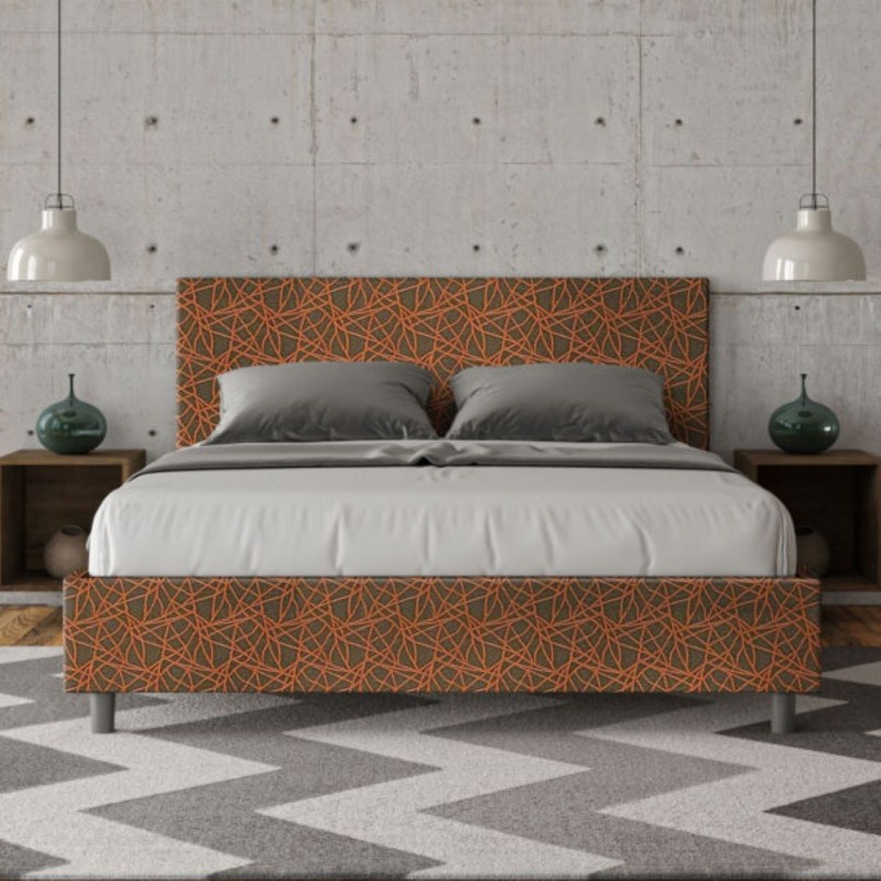 Letto Matrimoniale tessuto Adele 160×190
