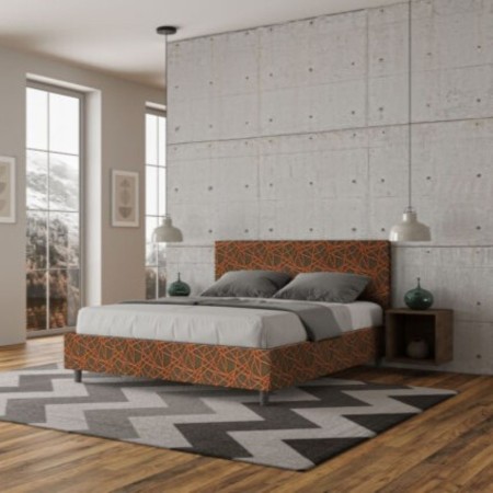 Letto Matrimoniale tessuto Adele 160×190