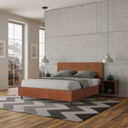 Letto Matrimoniale tessuto Adele 160×190