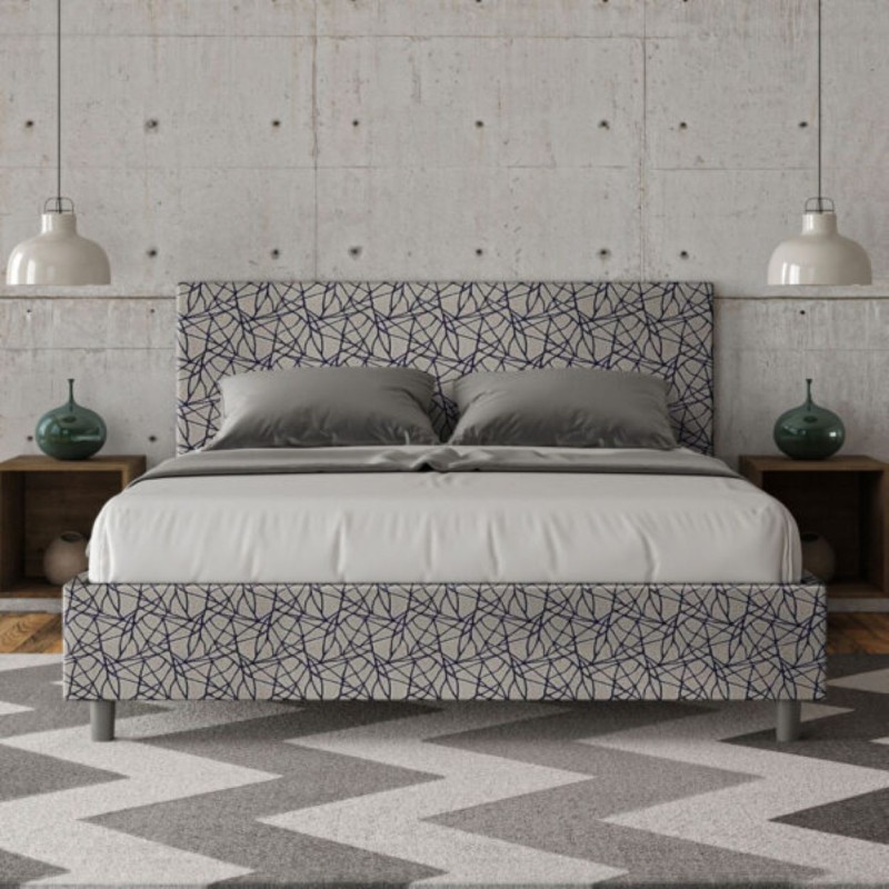 Letto Matrimoniale tessuto Adele 160×190