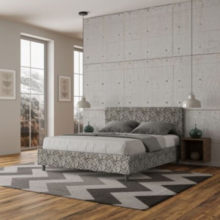 Letto Matrimoniale tessuto Adele 160×190