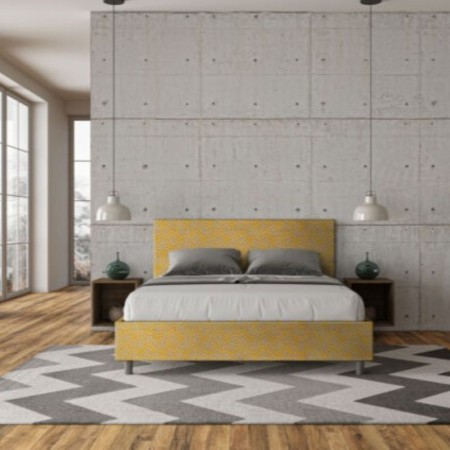 Letto Matrimoniale tessuto Adele 160×190