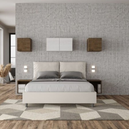 Letto Matrimoniale similpelle Antea 160x190 cm
