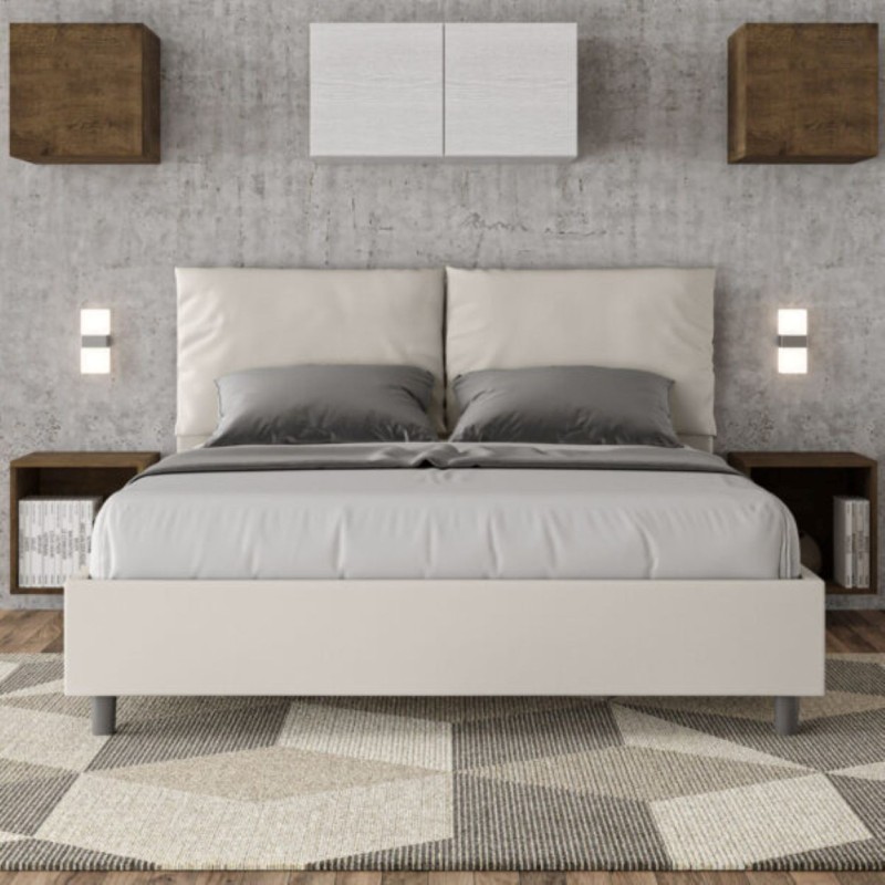 Letto Matrimoniale similpelle Antea 160x190 cm
