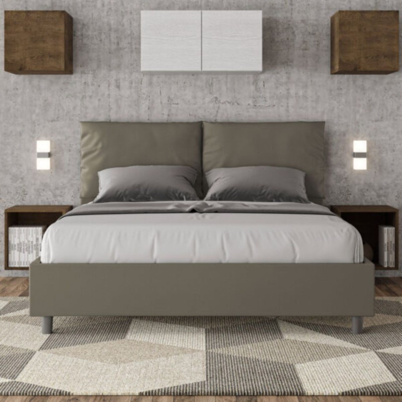 Letto Matrimoniale similpelle Antea 160x190 cm
