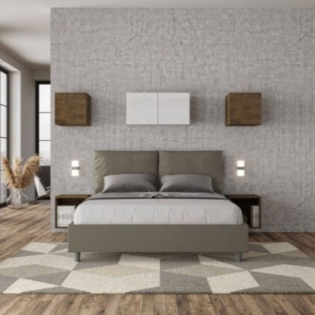 Letto Matrimoniale similpelle Antea 160x190 cm