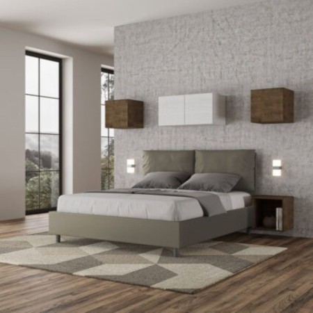 Letto Matrimoniale similpelle Antea 160x190 cm
