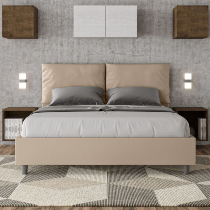 Letto Matrimoniale similpelle Antea 160x190 cm