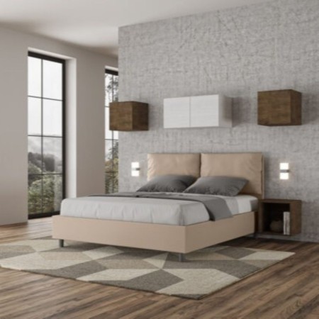 Letto Matrimoniale similpelle Antea 160x190 cm