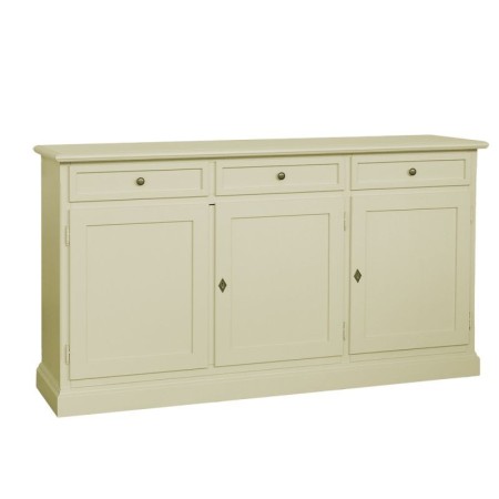 Credenza in legno  Avorio con con 3 ante e 3 cassetti per Arredi Elega
