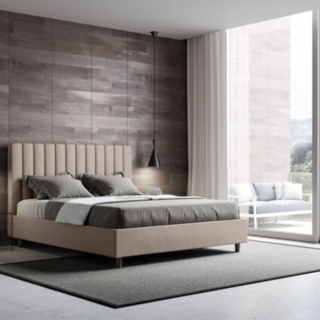 Letto Matrimoniale similpelle Agueda 160x190 cm