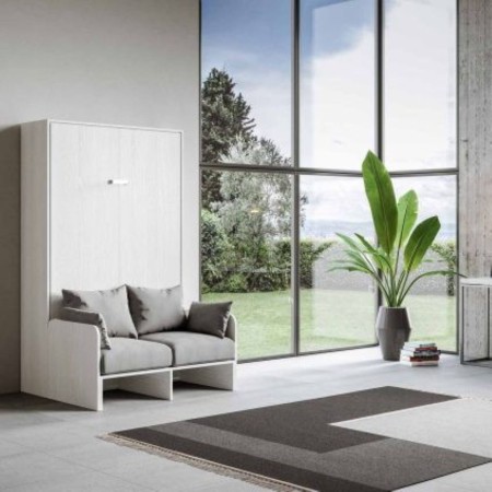 Letto Matrimoniale bianco Kentaro sofa 140x190 cm