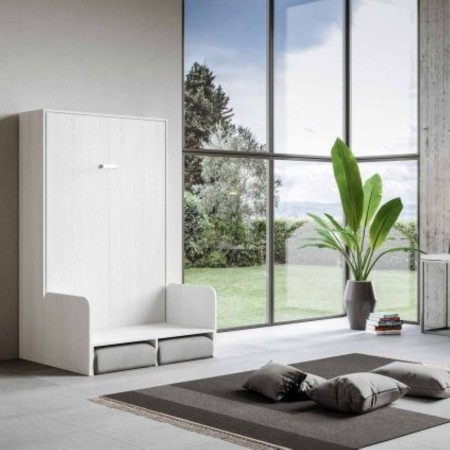 Letto Matrimoniale bianco Kentaro sofa 140x190 cm