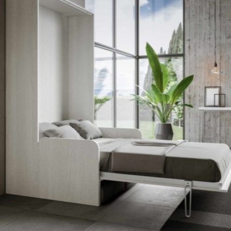 Letto Matrimoniale bianco Kentaro sofa 140x190 cm