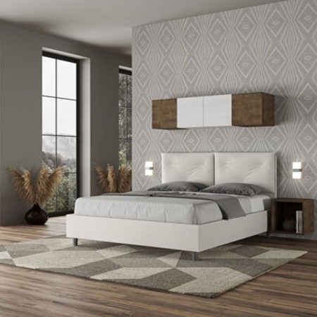 Letto Matrimoniale similpelle Appia 160x190