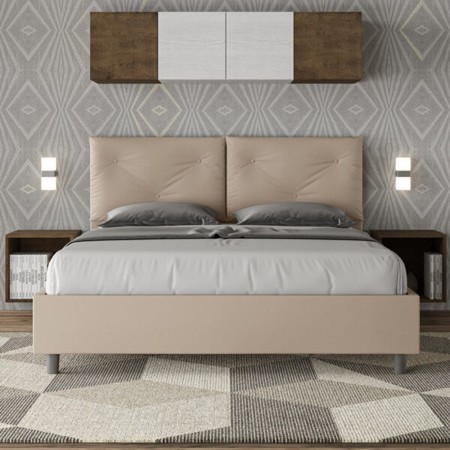 Letto Matrimoniale similpelle Appia 160x190