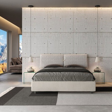 Letto Matrimoniale tessuto Mados 160×190