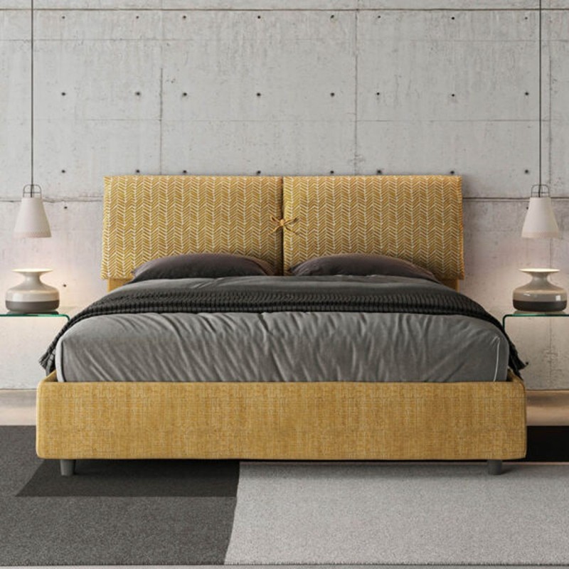 Letto Matrimoniale tessuto Mados 160×190