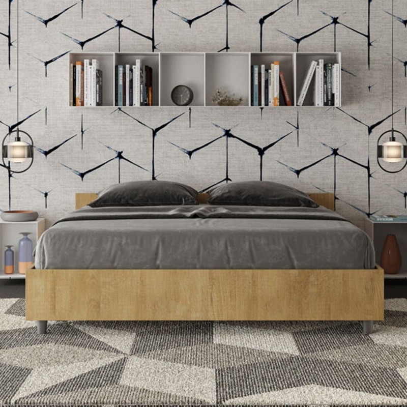 Letto matrimoniale legno Nuamo 160x190