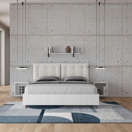 Letto matrimoniale cuscini similpelle Egos Annalisa 160x190