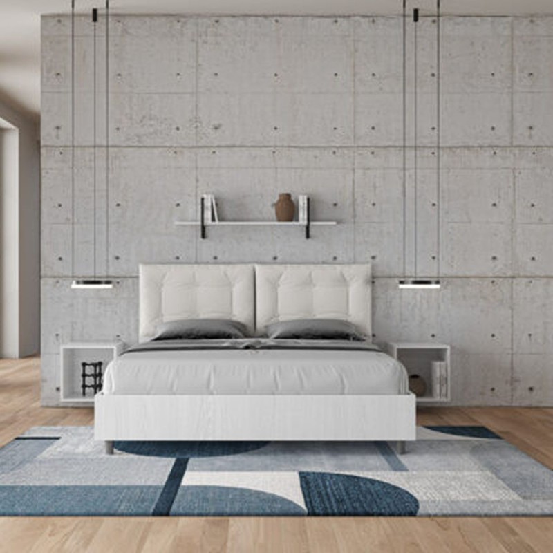 Letto matrimoniale cuscini similpelle Egos Annalisa 160x190