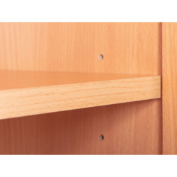 Armadio a 2 Ante con 5 Ripiani in Laminato Color Pesco