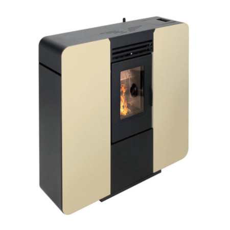 Stufa a pellet Euro Alpi ORTIGARA CANALIZZATA 4 USCITE 7,25 kW Colore Beige