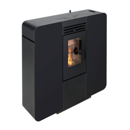 Stufa a pellet Euro Alpi ORTIGARA CANALIZZATA 4 USCITE 7,25 kW Colore Nera