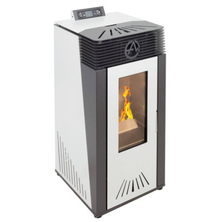 Stufa a pellet Euro Alpi PERALBA CANALIZZATA 2 USCITE 13,18 kW Colore Bianco