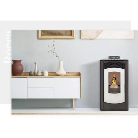 Stufa a pellet Euro Alpi CRISTALLO CANALIZZATA 2 USCITE 11,03 kW Colore Bordeaux