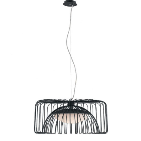 Lampadario Sospensione Led Cougar Moderno Colore Nero 24 W