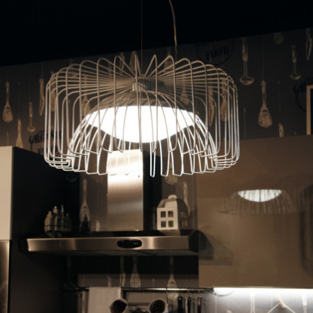 Lampadario Sospensione Led Cougar Moderno Colore Bianco 24 W