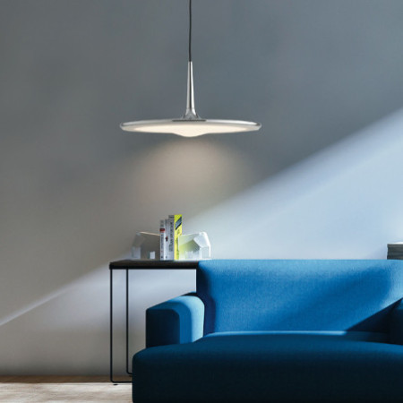 Lampadario Sospensione Led Ikon Moderno Colore Cromo 36W