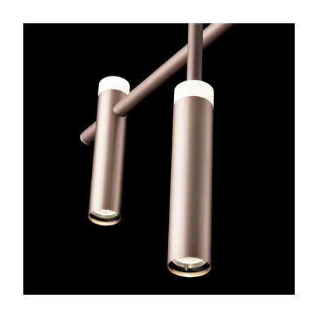 Lampadario Sospensione Led Candle Eclettico Colore Bronzo 5 x 7W