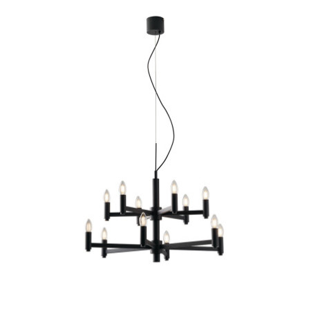 Lampadario Karol Class Colore Grigio 12 x E 14 max 40W