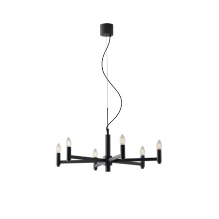 Lampadario Karol Class Colore Grigio 6 x E 14 max  40W