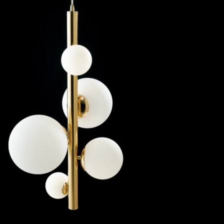 Lampadario Sospensione Hera Class Colore Oro 5 x G 9 max  28W
