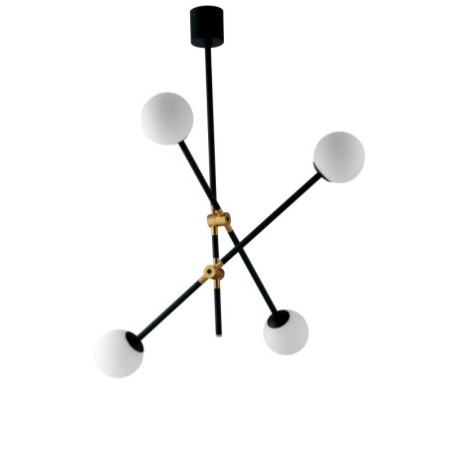 Lampadario Sospensione Antitesi Class Colore Nero Oro 28W