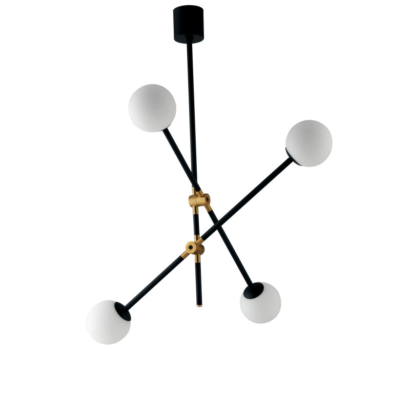 Lampadario Sospensione Antitesi Class Colore Nero Oro 28W