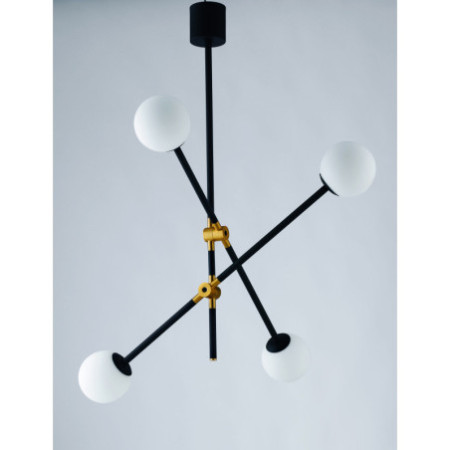 Lampadario Sospensione Antitesi Class Colore Nero Oro 28W